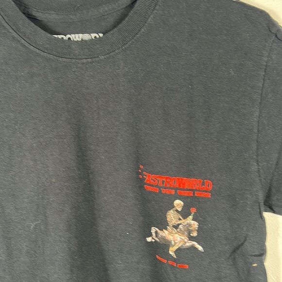 🔥 Travis Scott ASTROWORLD Wish You Were Here Cactus Jack Merch RAP Tee Sm- EUC - Picture 4 of 6